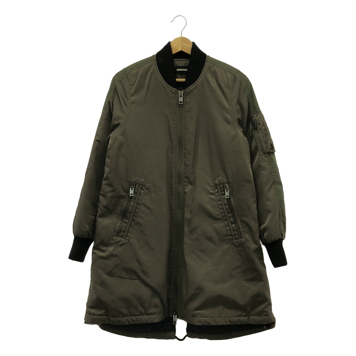 DIESEL / ディーゼル | MA-1 切替 ダウンコート | XXS | カーキ | レディース