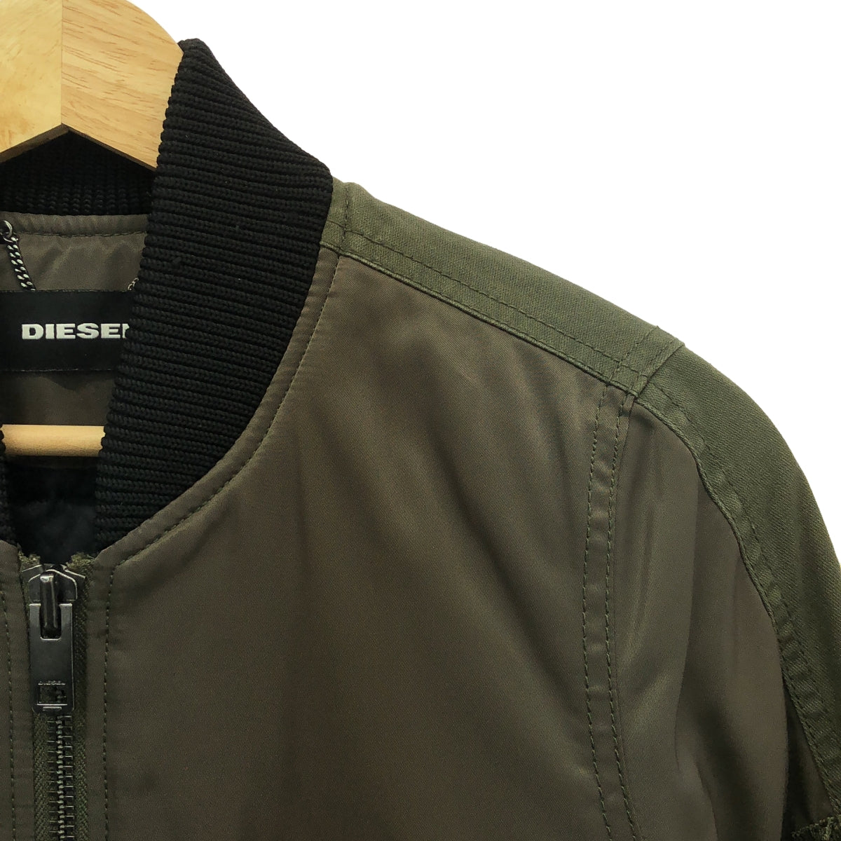 DIESEL / ディーゼル | MA-1 切替 ダウンコート | XXS | カーキ | レディース