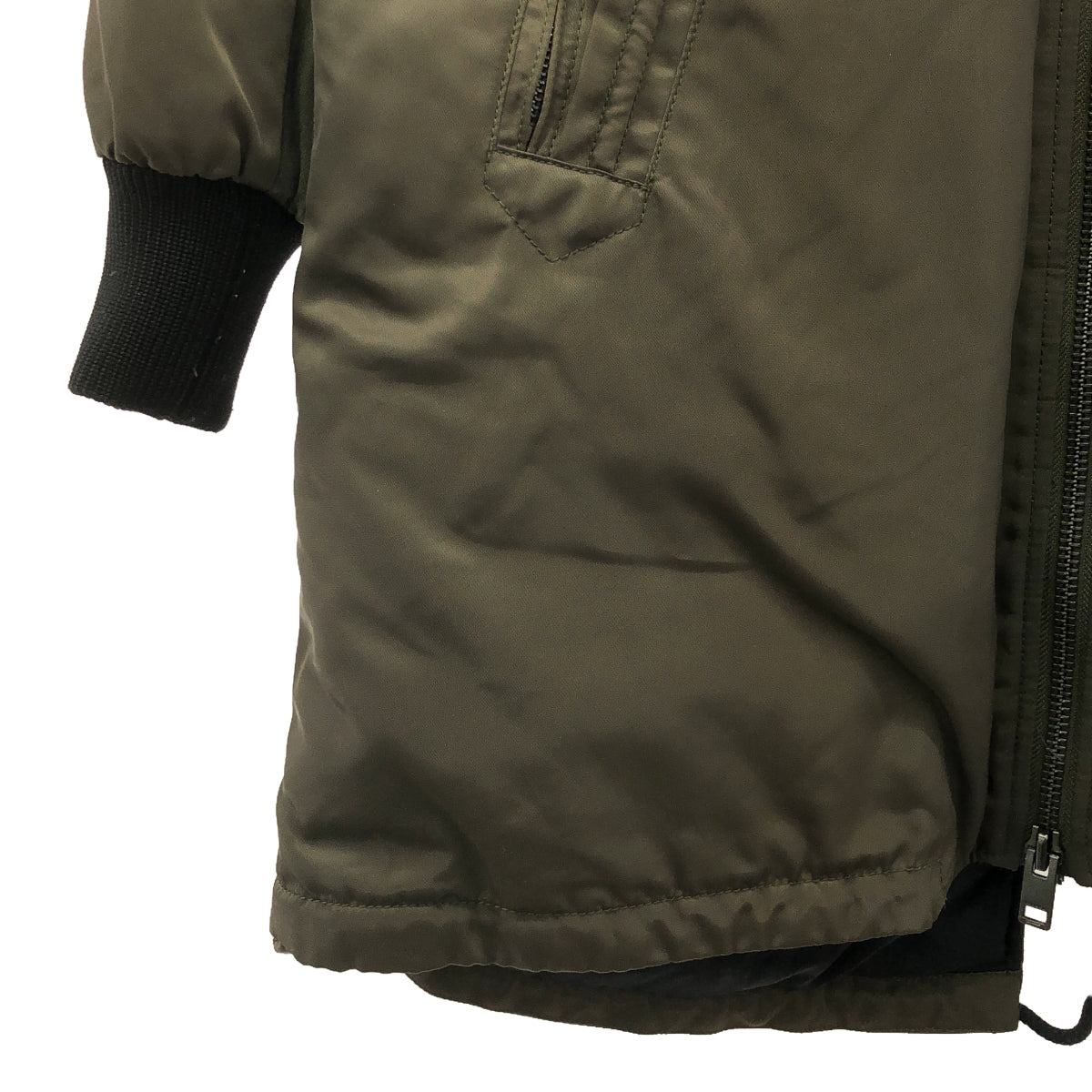 DIESEL / ディーゼル | MA-1 切替 ダウンコート | XXS | カーキ | レディース