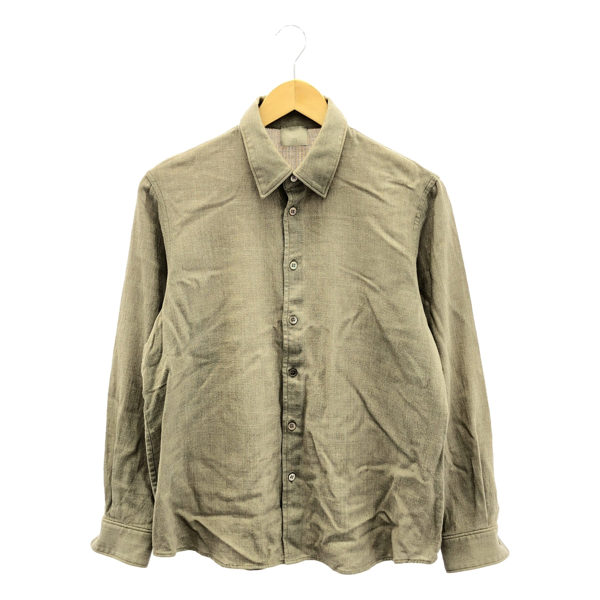 Yamauchi | No-Mulesing Mesh Wool Shirt | 3 | SAND BEIGE | Men's