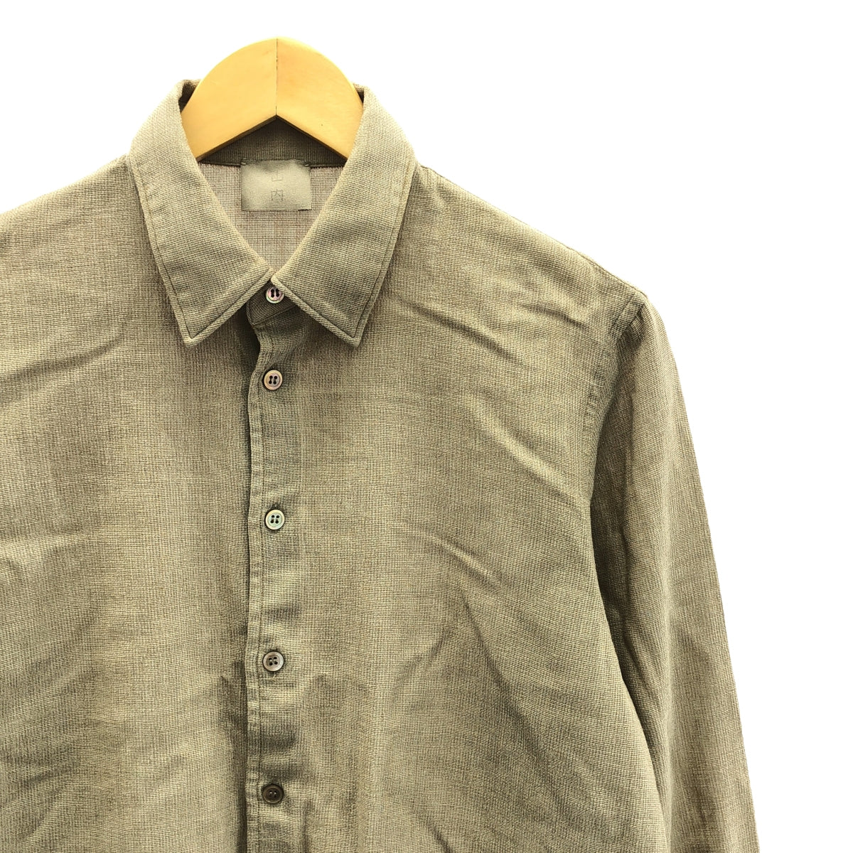 Yamauchi | No-Mulesing Mesh Wool Shirt | 3 | SAND BEIGE | Men's