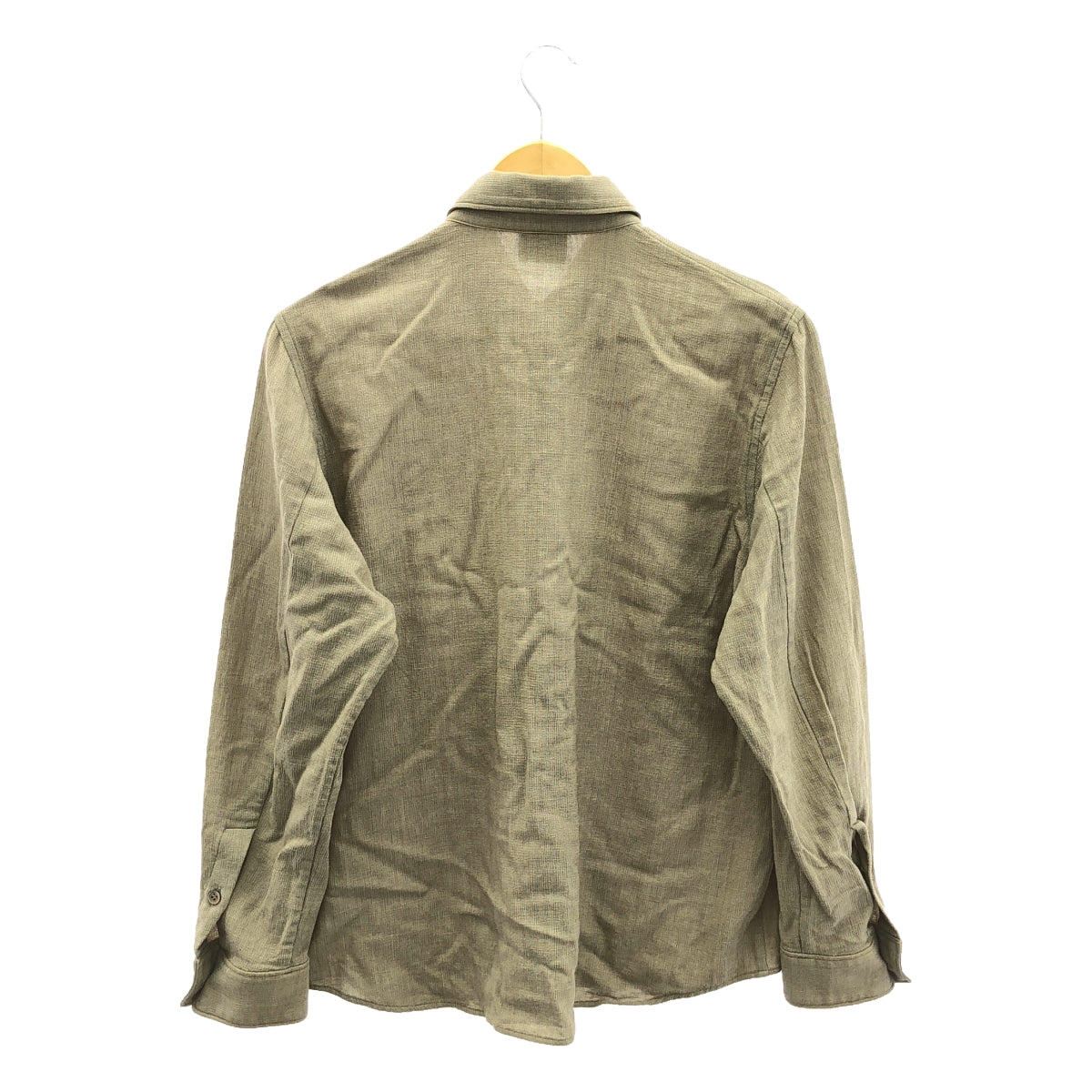 Yamauchi | No-Mulesing Mesh Wool Shirt | 3 | SAND BEIGE | Men's