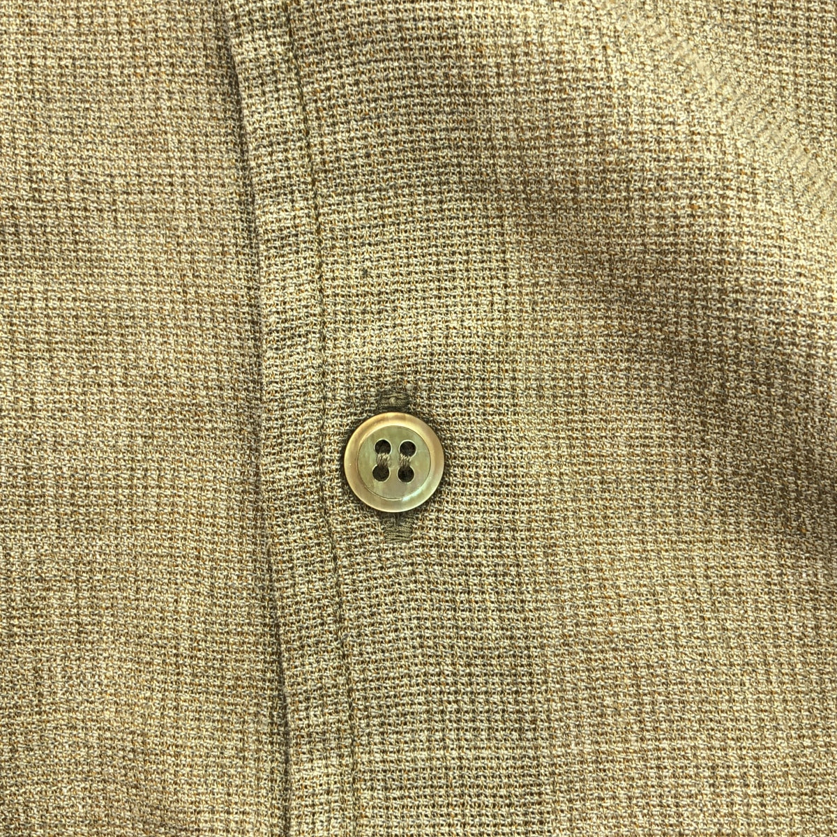 Yamauchi | No-Mulesing Mesh Wool Shirt | 3 | SAND BEIGE | Men's