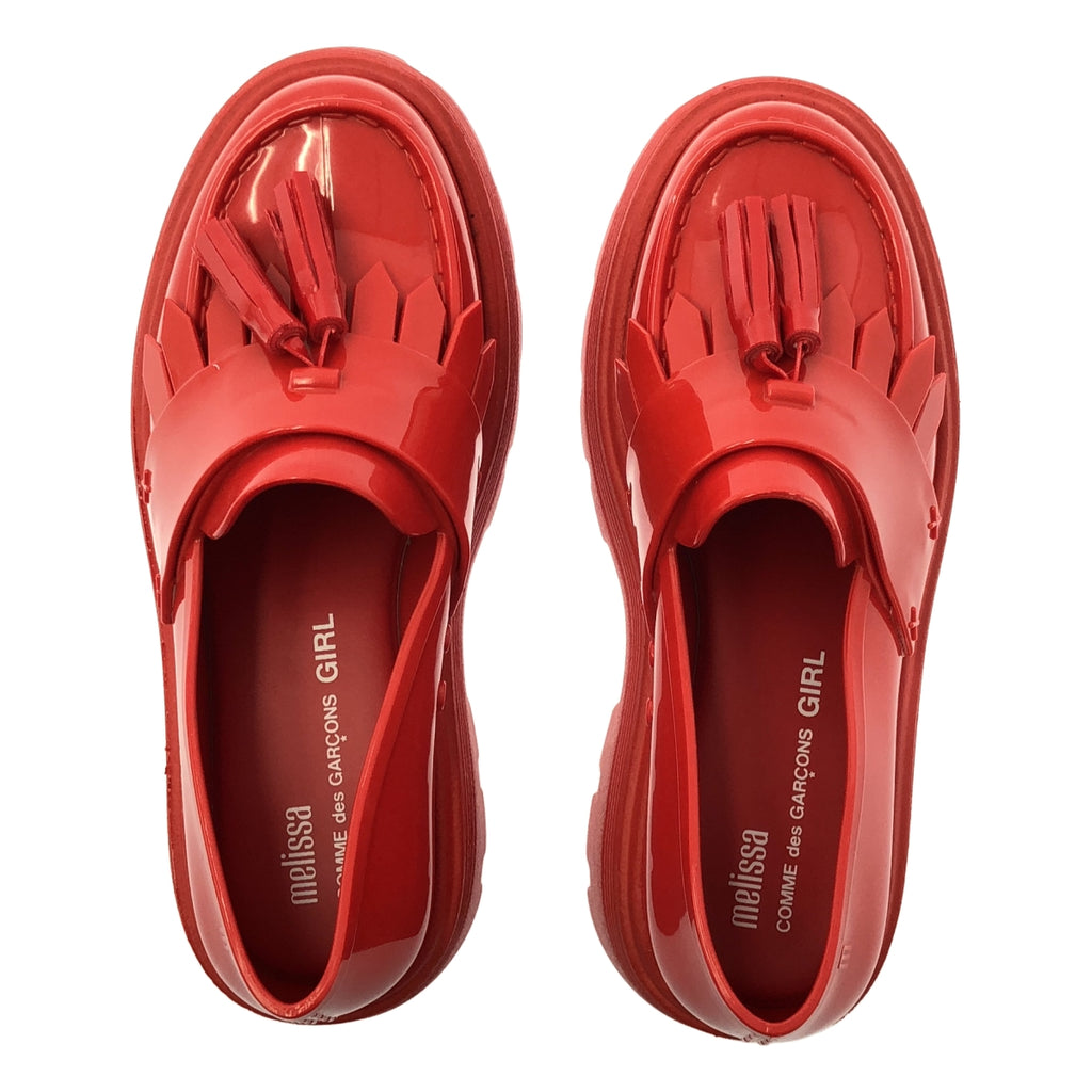 [狀況良好] COMME des GARÇONS GIRL / Comme des Garçons Girl | x Melissa / 琺瑯流蘇樂福鞋| SHOPBOP尺寸 23 厘米 |紅色|女性的