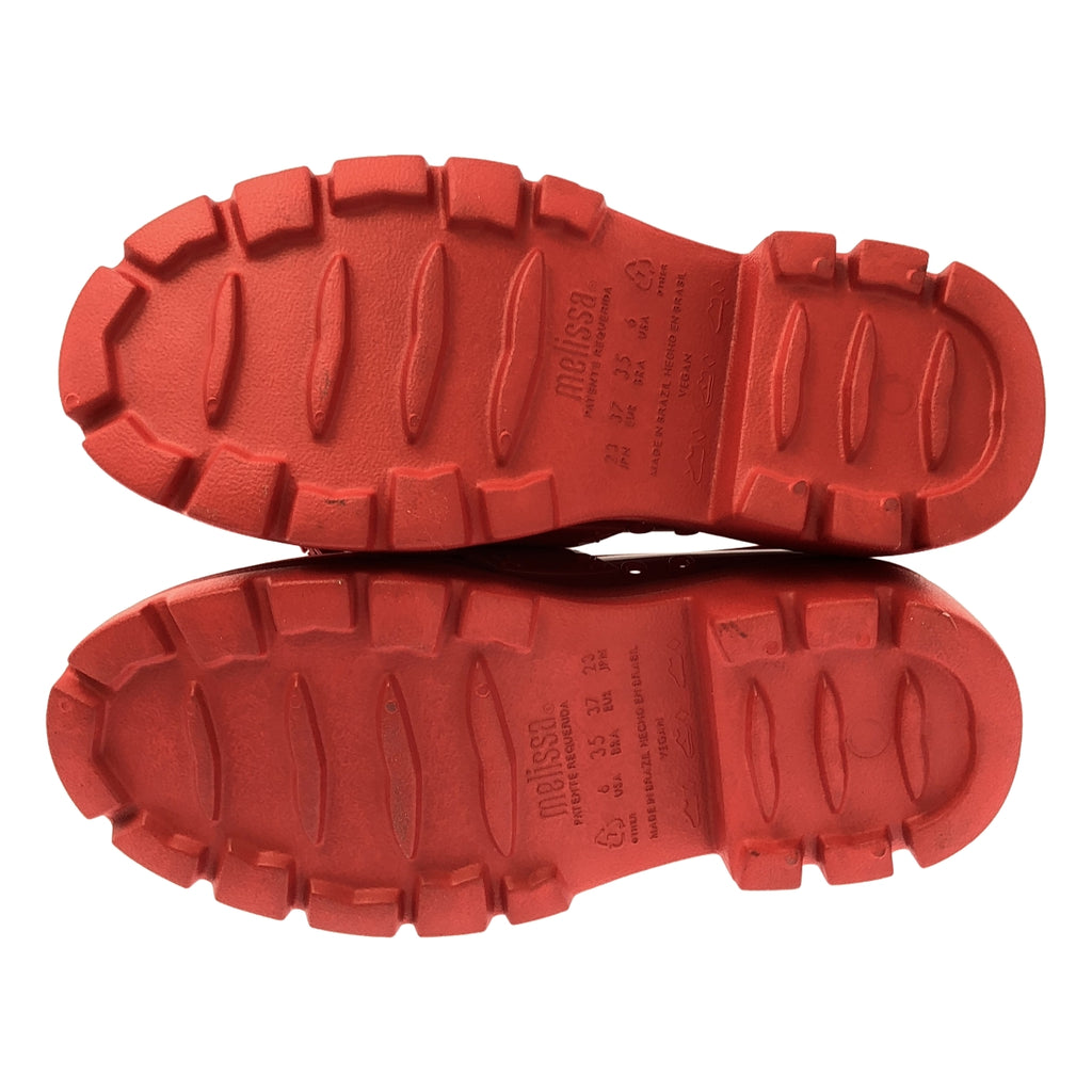 [狀況良好] COMME des GARÇONS GIRL / Comme des Garçons Girl | x Melissa / 琺瑯流蘇樂福鞋| SHOPBOP尺寸 23 厘米 |紅色|女性的