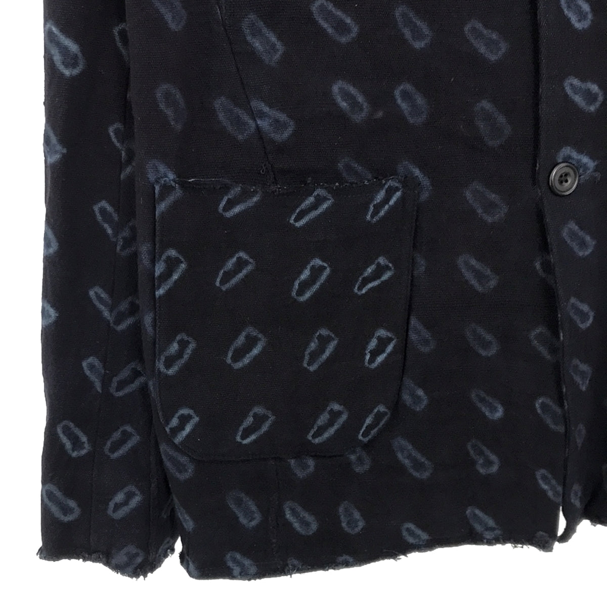 [全新] OLUBIYI THOMAS | 2023SS |無領工作外套 |全身印花無領工作外套 | 2 |靛藍 |男士