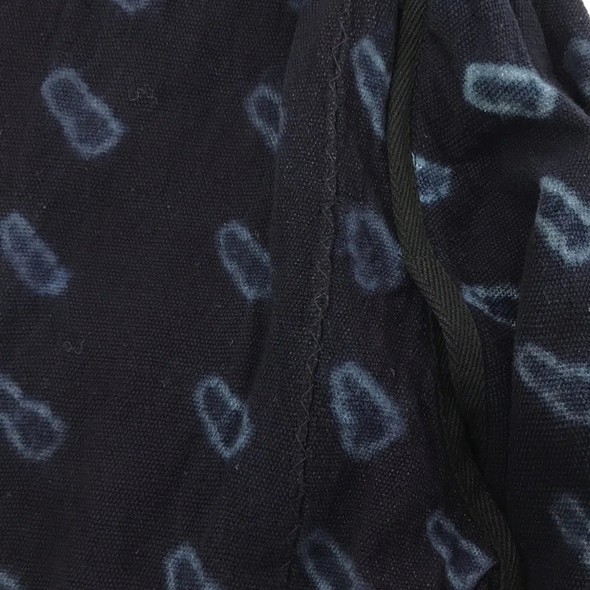 【新品】  OLUBIYI THOMAS / オルヴィトーマス | 2023SS | collarless work jacket 総柄プリント カラーレス ワークジャケット | 2 | インディゴ | メンズ