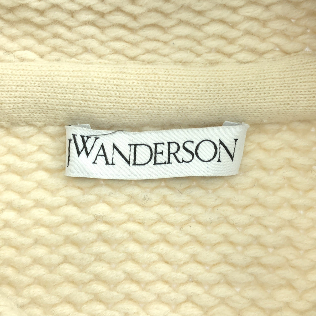 JW Anderson | 2021 秋冬 | JWA 標誌厚實連帽羊毛衫和嵌花針織毛衣 | M 碼 | 男款