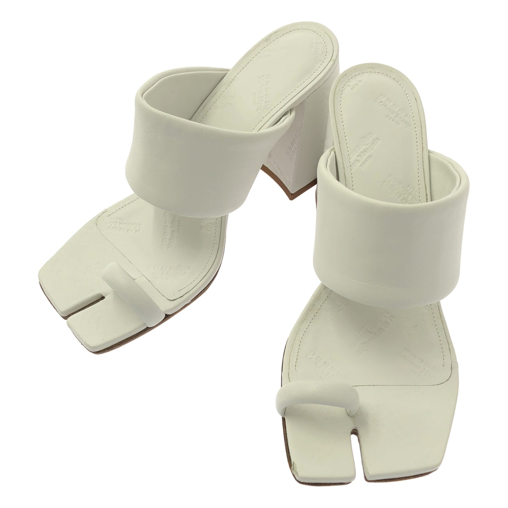 Maison Margiela / メゾンマルジェラ | tabi スクエアトゥ レザー ヒール サンダル | 38 | レディース