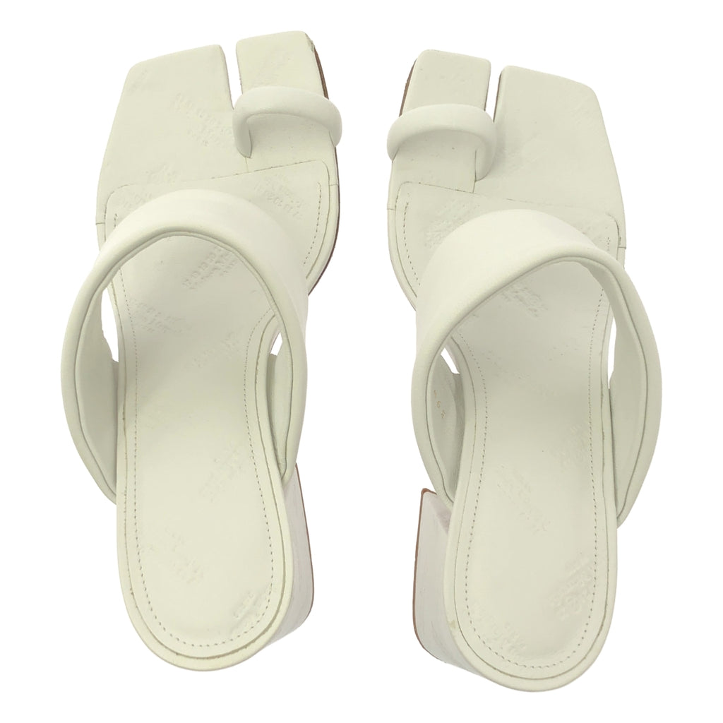 Maison Margiela / メゾンマルジェラ | tabi スクエアトゥ レザー ヒール サンダル | 38 | レディース