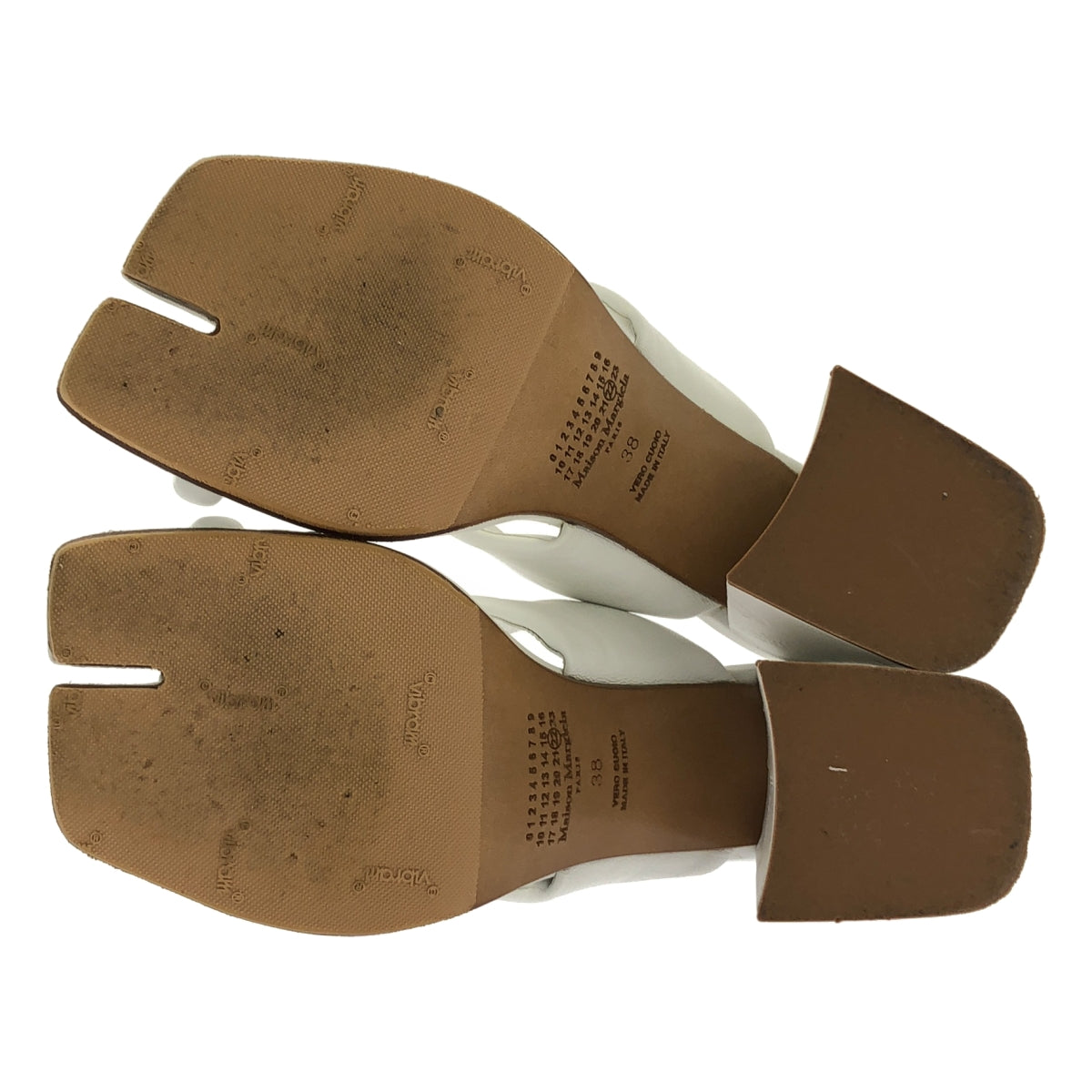 Maison Margiela / メゾンマルジェラ | tabi スクエアトゥ レザー ヒール サンダル | 38 | レディース