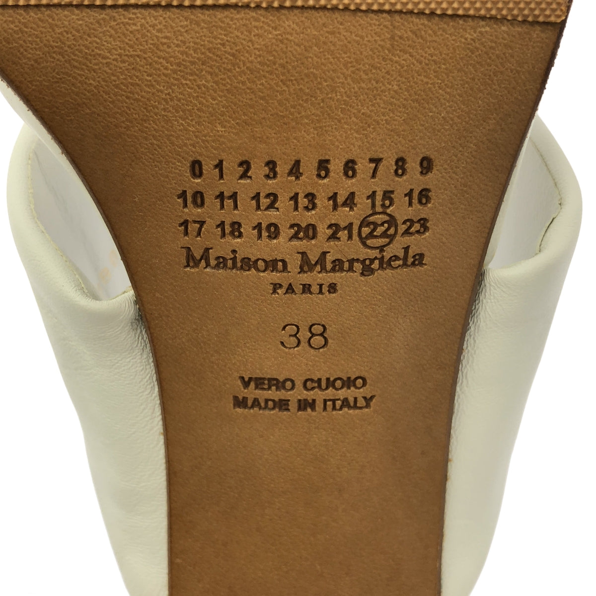 Maison Margiela / メゾンマルジェラ | tabi スクエアトゥ レザー ヒール サンダル | 38 | レディース