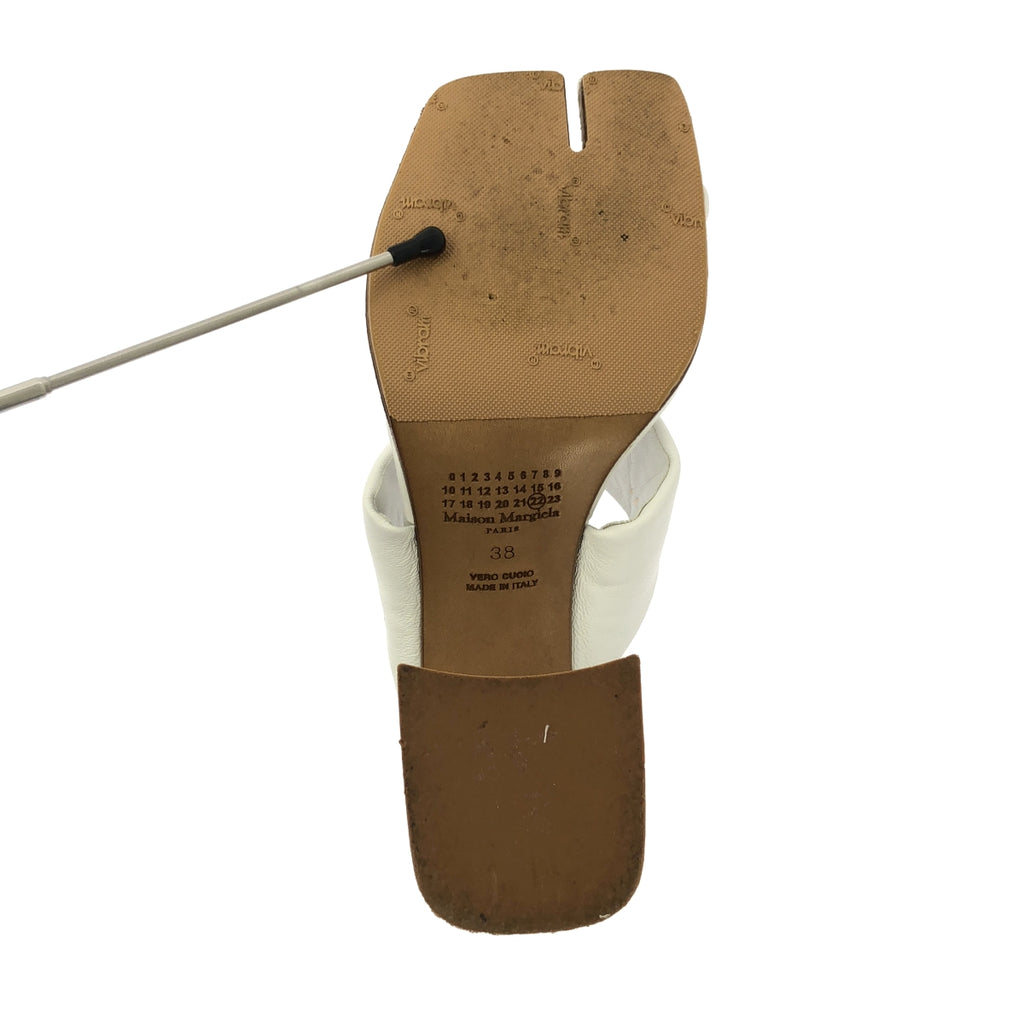 Maison Margiela / メゾンマルジェラ | tabi スクエアトゥ レザー ヒール サンダル | 38 | レディース