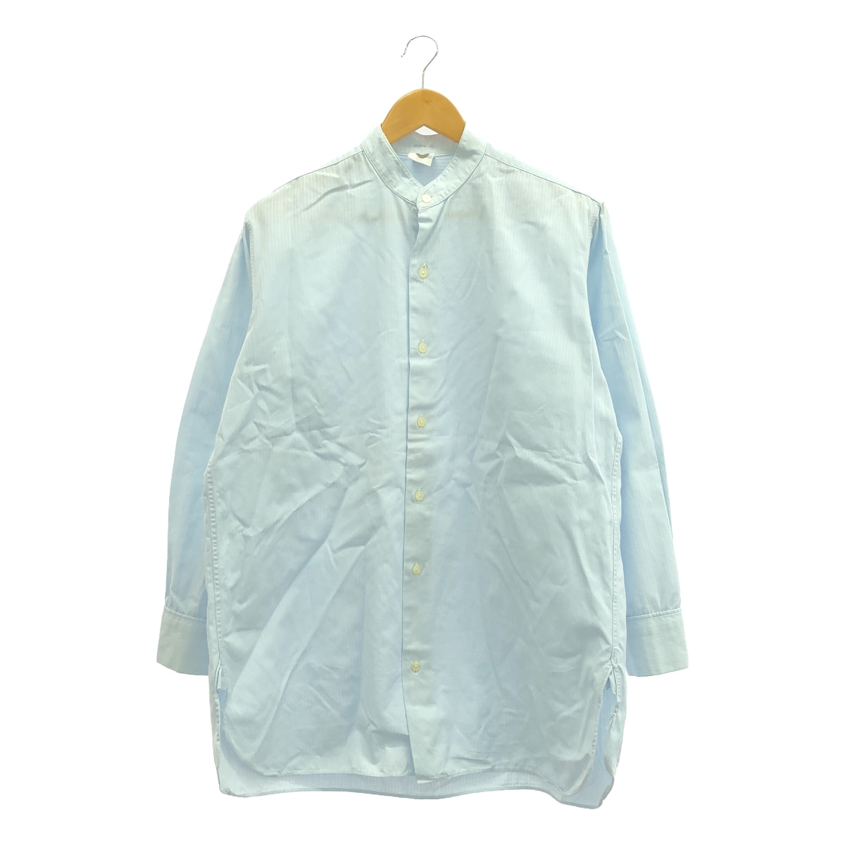 VINTAGE / Vintage clothing | 1960s Vintage WUL ORIGINAL Stand-up collar striped shirt | Size 40 | Light blue | Men's