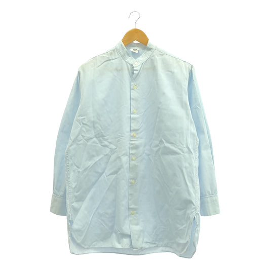 VINTAGE / Vintage clothing | 1960s Vintage WUL ORIGINAL Stand-up collar striped shirt | Size 40 | Light blue | Men's