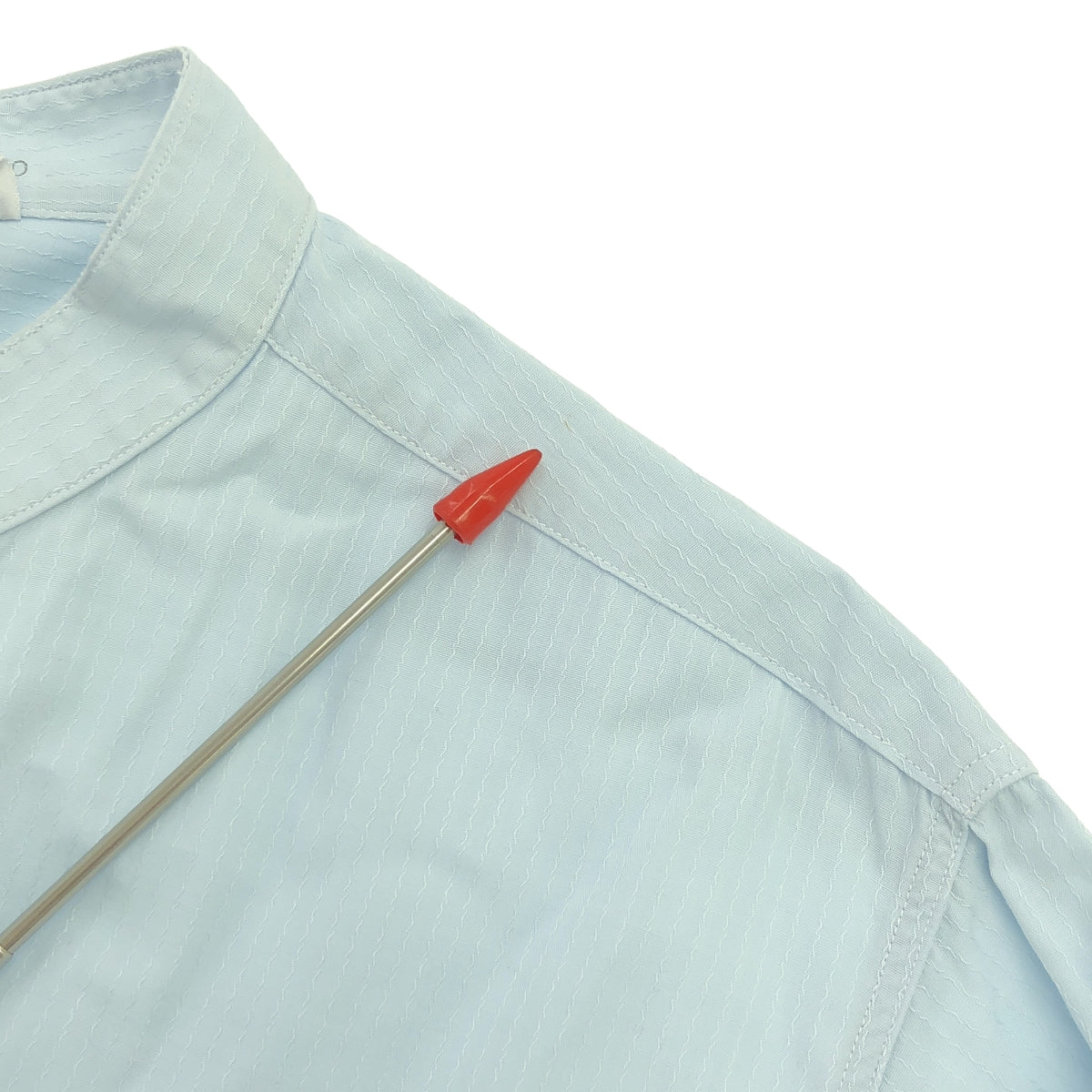 VINTAGE / Vintage clothing | 1960s Vintage WUL ORIGINAL Stand-up collar striped shirt | Size 40 | Light blue | Men's