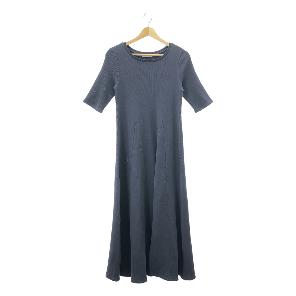 【美品】  BABYLONE / バビロン | サーマル クルーネック カットソー ワンピース | F | グレー | レディース