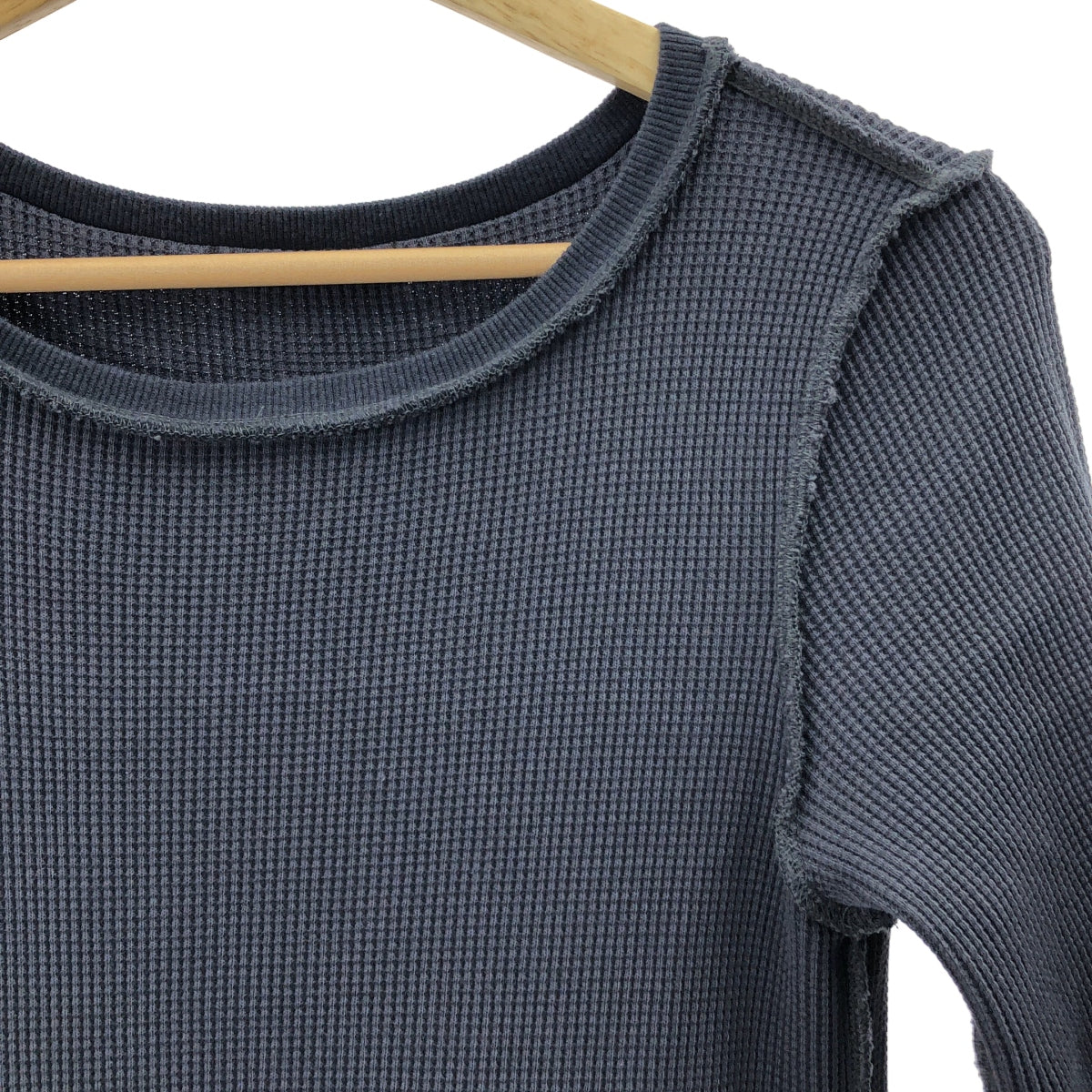 【美品】  BABYLONE / バビロン | サーマル クルーネック カットソー ワンピース | F | グレー | レディース