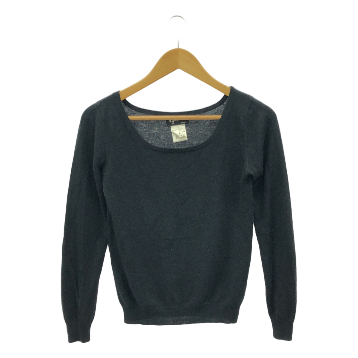 Agnes b. | 絲羊毛羊絨圓領針織衫 | 1 | 黑色 | 女款