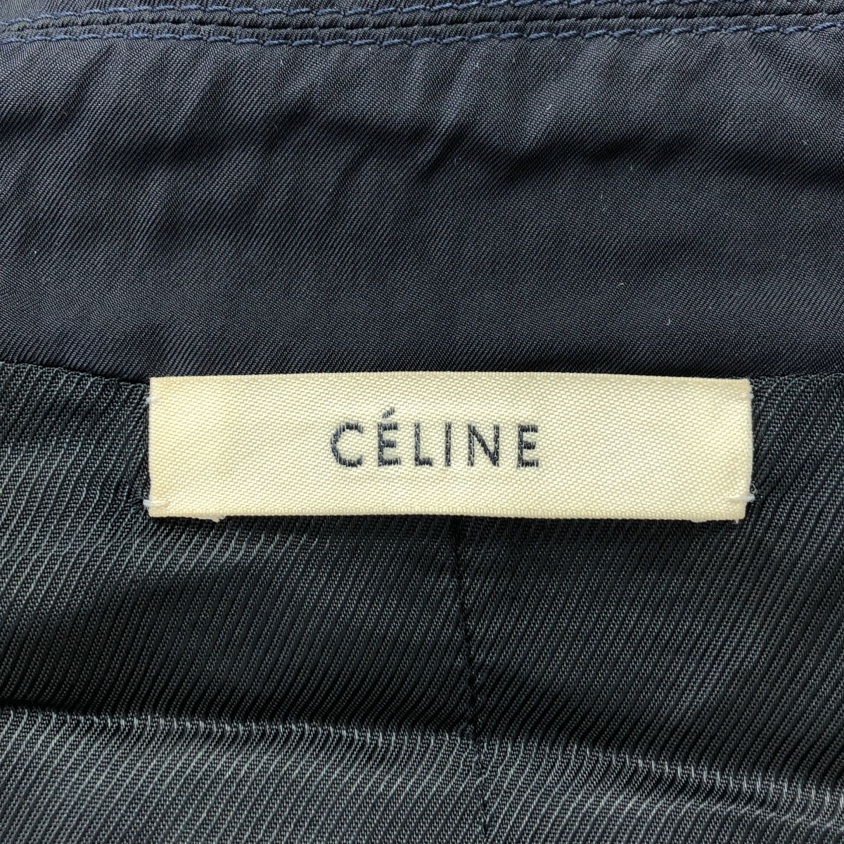 CELINE / セリーヌ | by Phoebe Philo フィービー / シルク混 トレンチコート | 34 | ネイビー | レディース