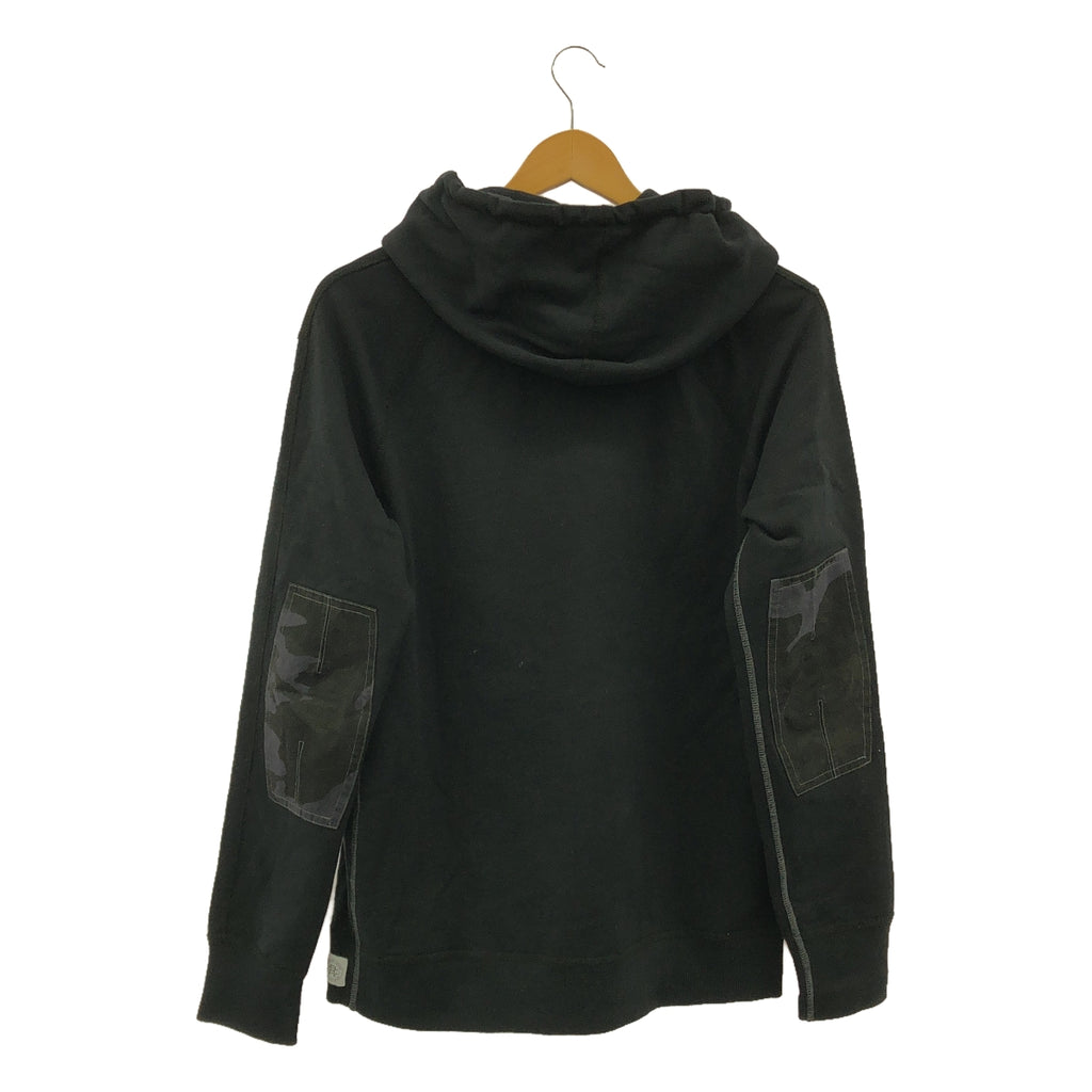 eye JUNYA WATANABE COMME des GARCONS MAN / アイジュンヤワタナベ マン | 2023SS | Reigning Champ パーカー カスタマイズ × 綿ナイロンリップ プリント | S | ブラック | メンズ