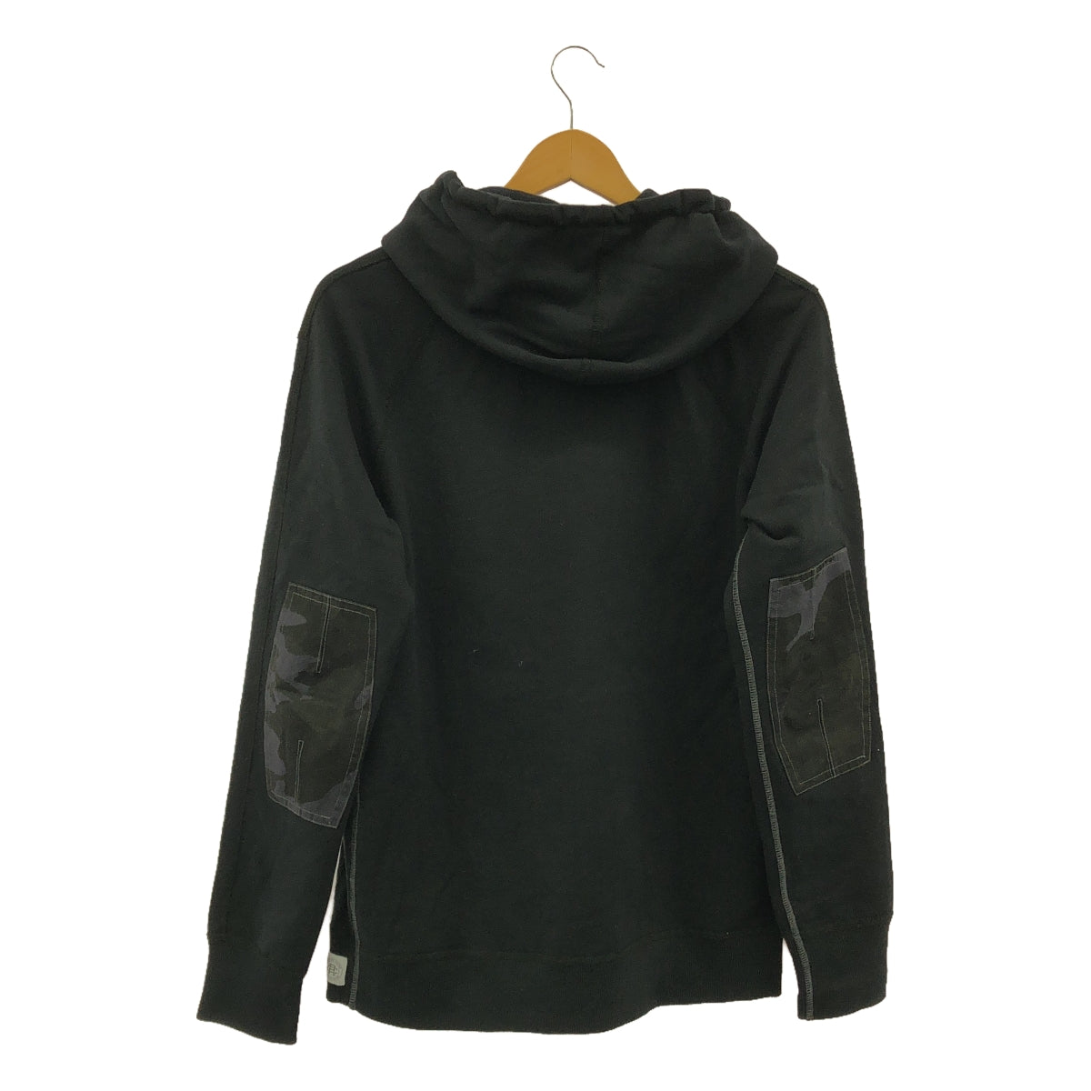eye JUNYA WATANABE COMME des GARCONS MAN / アイジュンヤワタナベ マン | 2023SS | Reigning Champ パーカー カスタマイズ × 綿ナイロンリップ プリント | S | ブラック | メンズ