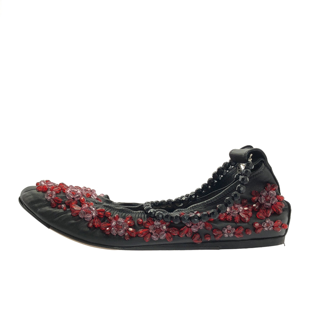 Simone Rocha | 鑲鑽綁帶芭蕾平底鞋 | 38碼 |