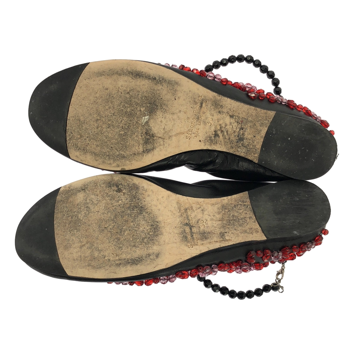 Simone Rocha | 鑲鑽綁帶芭蕾平底鞋 | 38碼 |