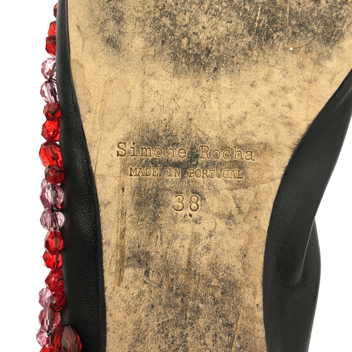 Simone Rocha | 鑲鑽綁帶芭蕾平底鞋 | 38碼 |