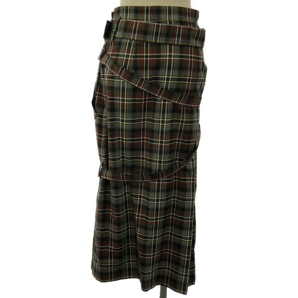 Rokh | 格紋羊毛束縛裙 | XS | 多色 | 女款