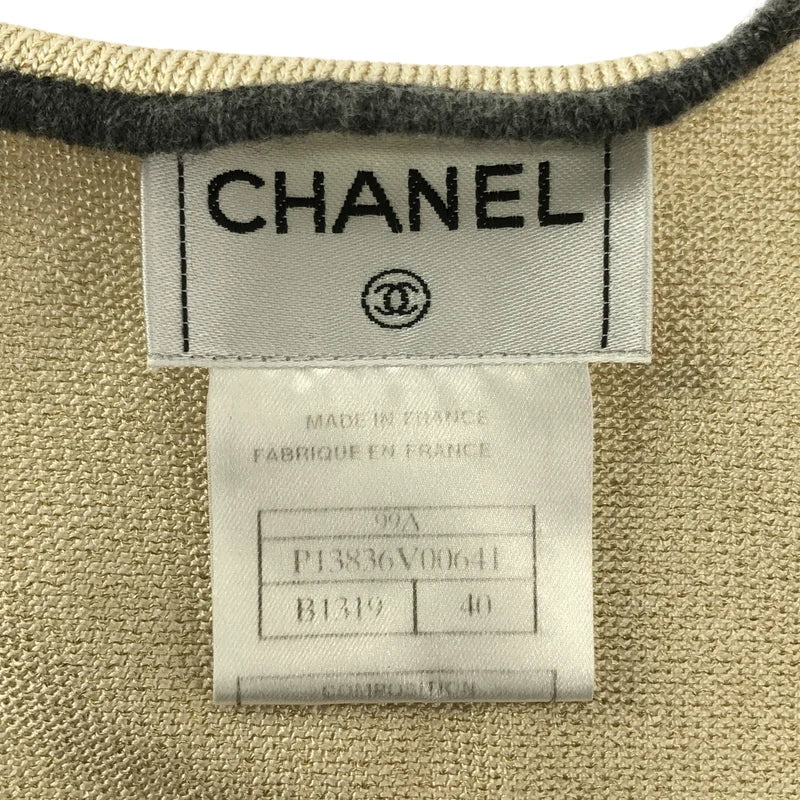 CHANEL / シャネル | 1999AW | アンサンブル アセテート ココマークボタン カーディガン / ノースリーブ ニット トップス | 40 | レディース
