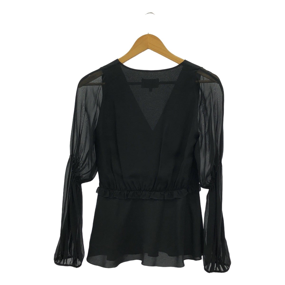 3.1 Phillip Lim | 真絲荷葉邊褶皺套頭衫 | 尺寸 4 | 黑色 | 女款