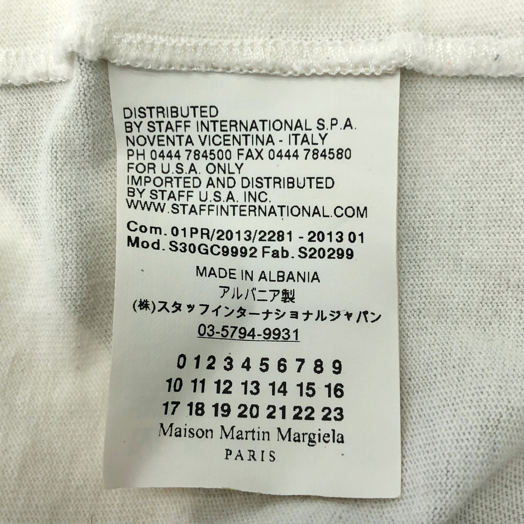 Maison Martin Margiela / メゾンマルタンマルジェラ | 2013SS | Vネック エイズ Tシャツ | S | ホワイト / シルバー | メンズ