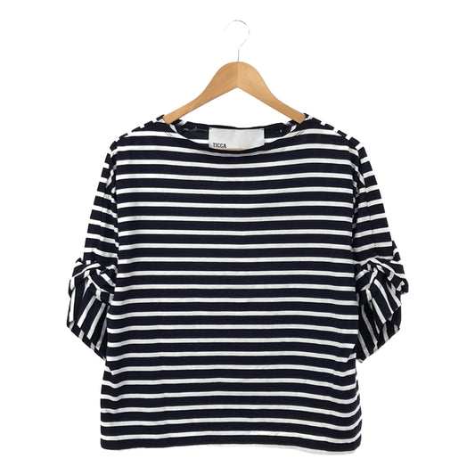 TICCA | Border Twist Sleeve Pullover T-shirt | F | Women's