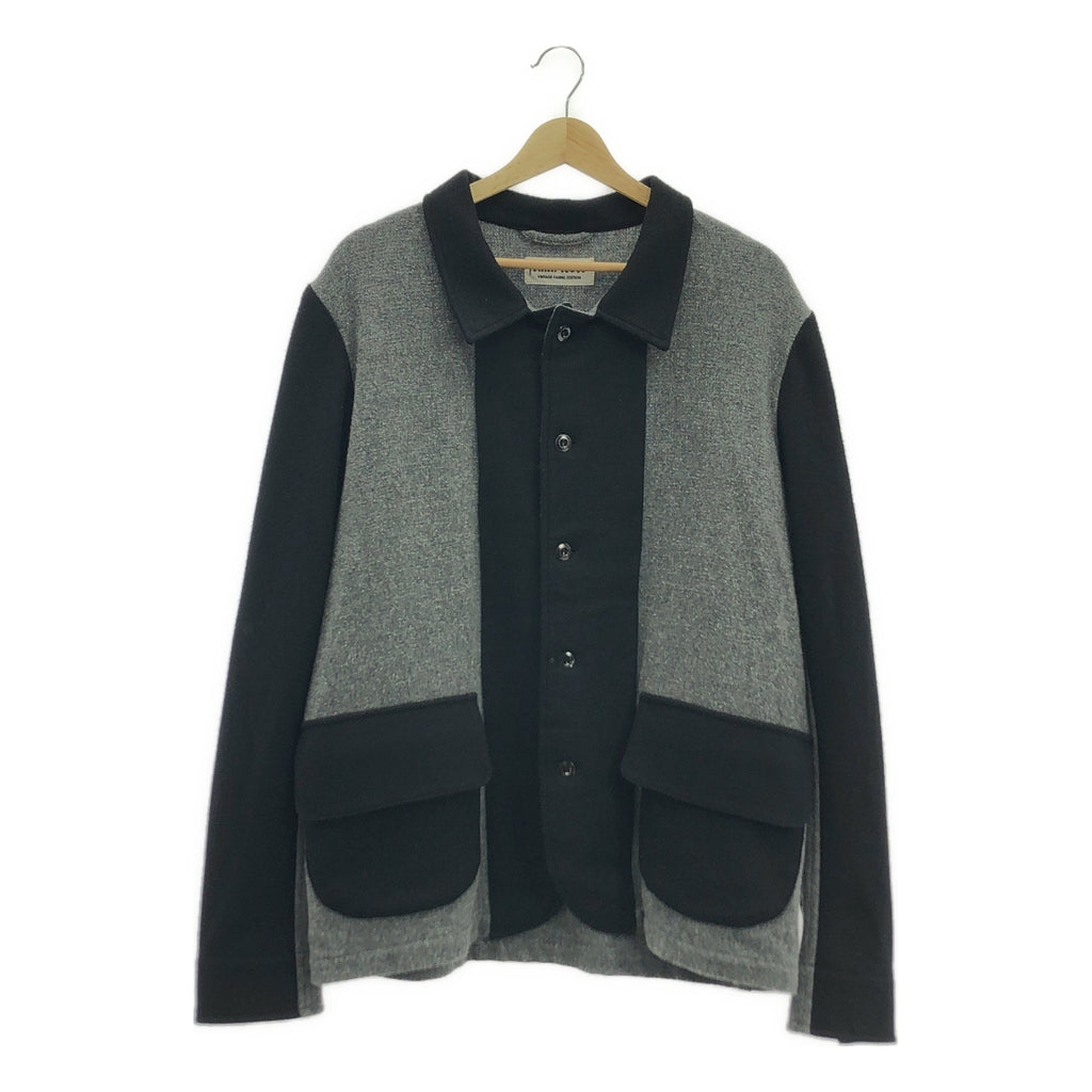FRANK LEDER / フランクリーダー | VINTAGE FABRIC EDITON / ウールバイカラー ワークジャケット | M | ブラック/グレー | メンズ
