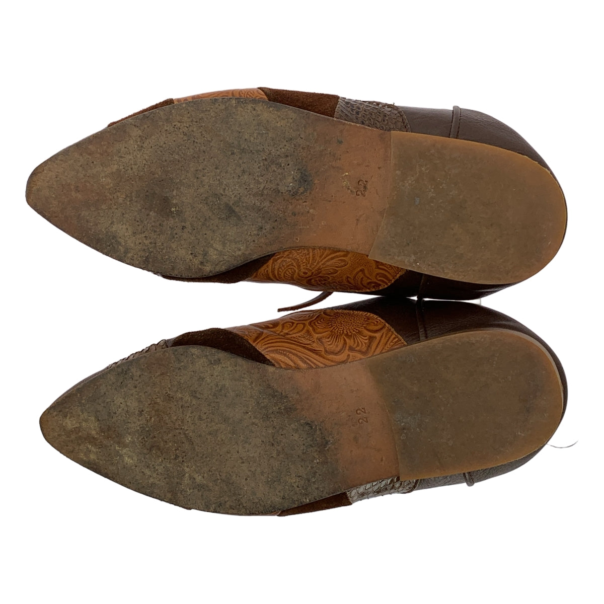 tricot COMME des GARCONS / 트리코콤 데 갤슨 | 패치워크 가죽 신발 | 22 |