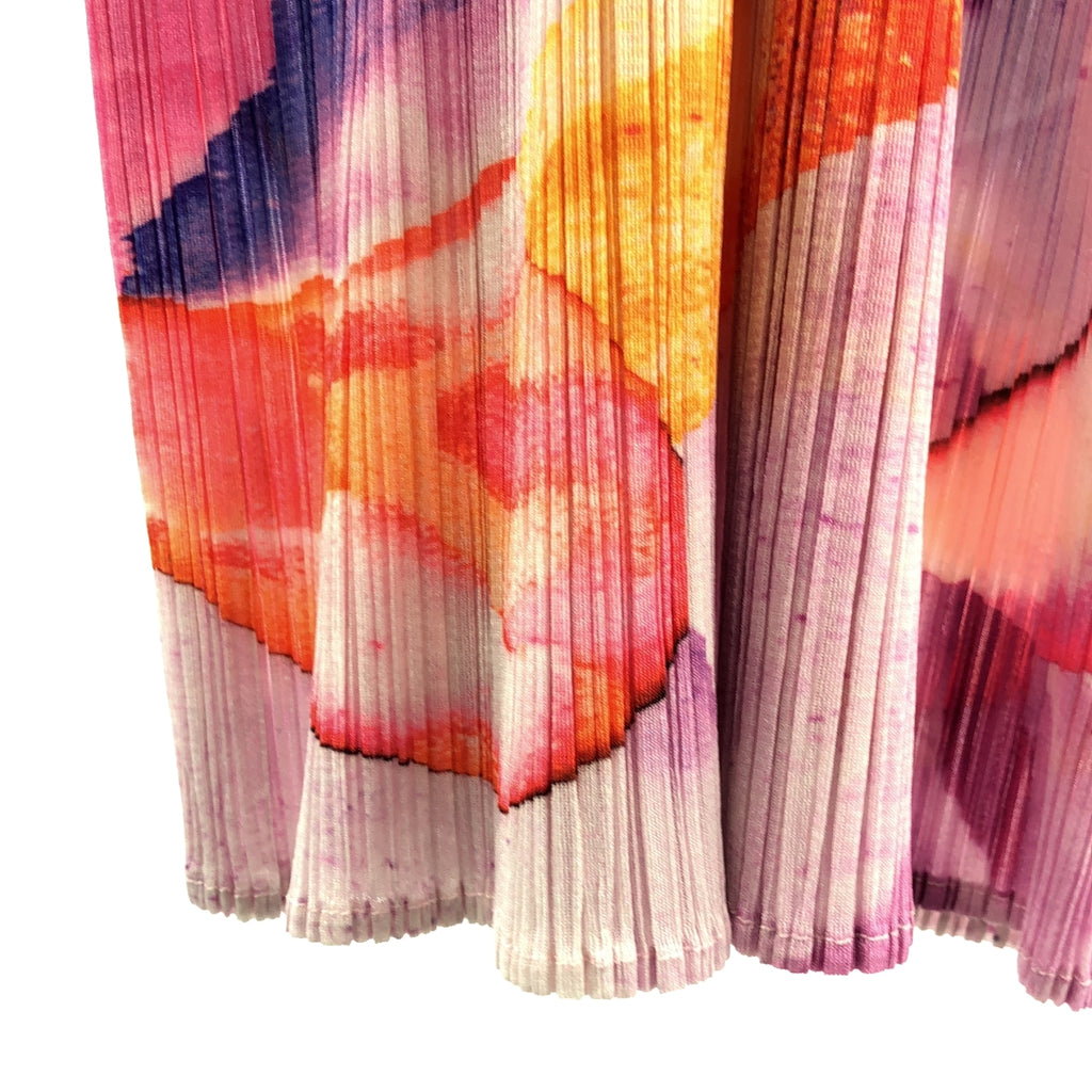 PLEATS PLEASE ISSEY MIYAKE / プリーツプリーズイッセイミヤケ | 2022SS | PETAL WALTZ ノースリーブ プリント ワンピース | 4 | レディース