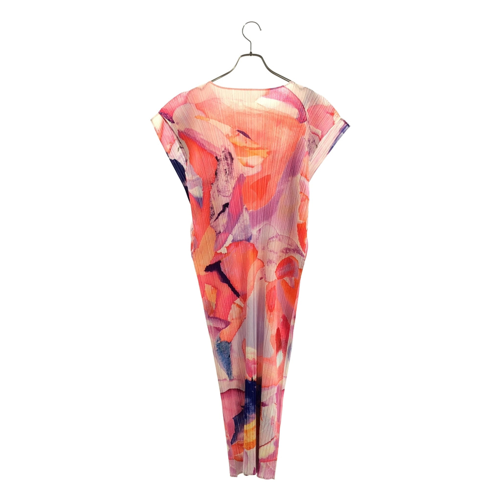 PLEATS PLEASE ISSEY MIYAKE / プリーツプリーズイッセイミヤケ | 2022SS | PETAL WALTZ ノースリーブ プリント ワンピース | 4 | レディース