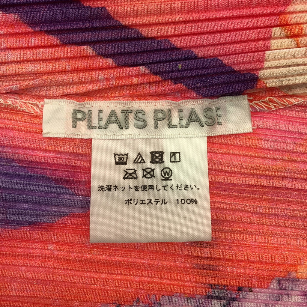 PLEATS PLEASE ISSEY MIYAKE / プリーツプリーズイッセイミヤケ | 2022SS | PETAL WALTZ ノースリーブ プリント ワンピース | 4 | レディース