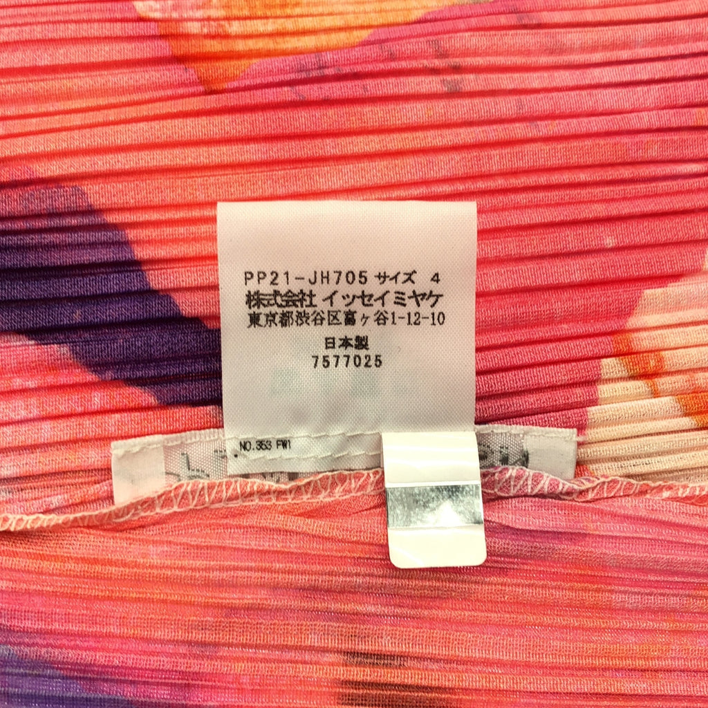 PLEATS PLEASE ISSEY MIYAKE / プリーツプリーズイッセイミヤケ | 2022SS | PETAL WALTZ ノースリーブ プリント ワンピース | 4 | レディース