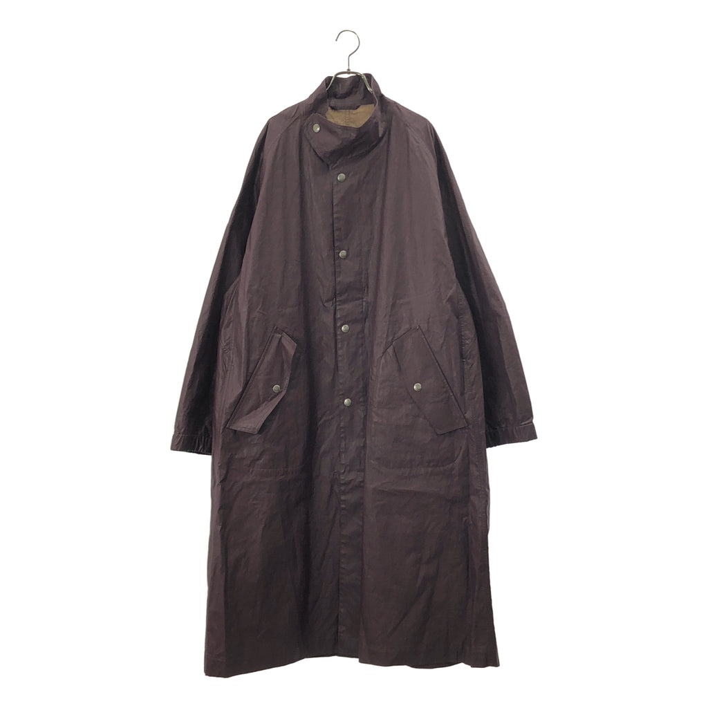 DRIES VAN NOTEN / 드리스 반 노텐 | 2025SS | RANNON 1285 MWCOAT 린넨 코팅 스탠드 컬러 롱 코트 | M | 남성