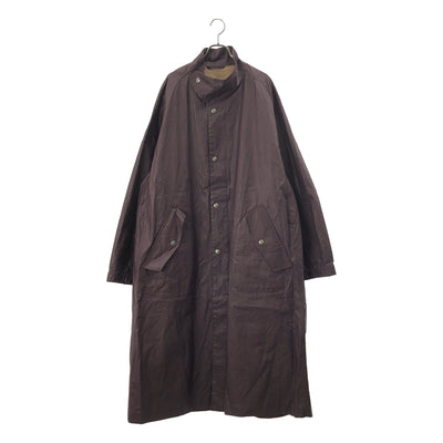 DRIES VAN NOTEN / 드리스 반 노텐 | 2025SS | RANNON 1285 MWCOAT 린넨 코팅 스탠드 컬러 롱 코트 | M | 남성