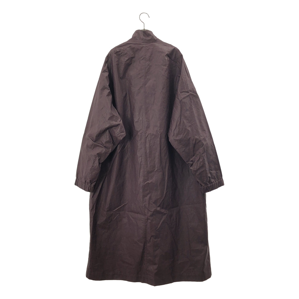 DRIES VAN NOTEN / 드리스 반 노텐 | 2025SS | RANNON 1285 MWCOAT 린넨 코팅 스탠드 컬러 롱 코트 | M | 남성