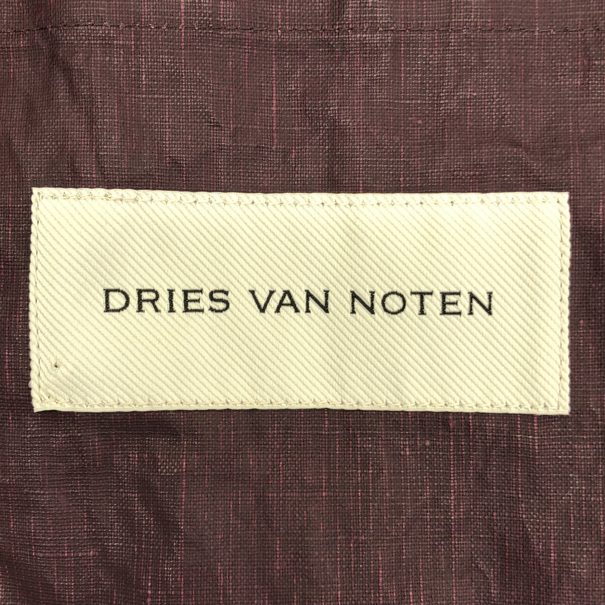 DRIES VAN NOTEN / 드리스 반 노텐 | 2025SS | RANNON 1285 MWCOAT 린넨 코팅 스탠드 컬러 롱 코트 | M | 남성
