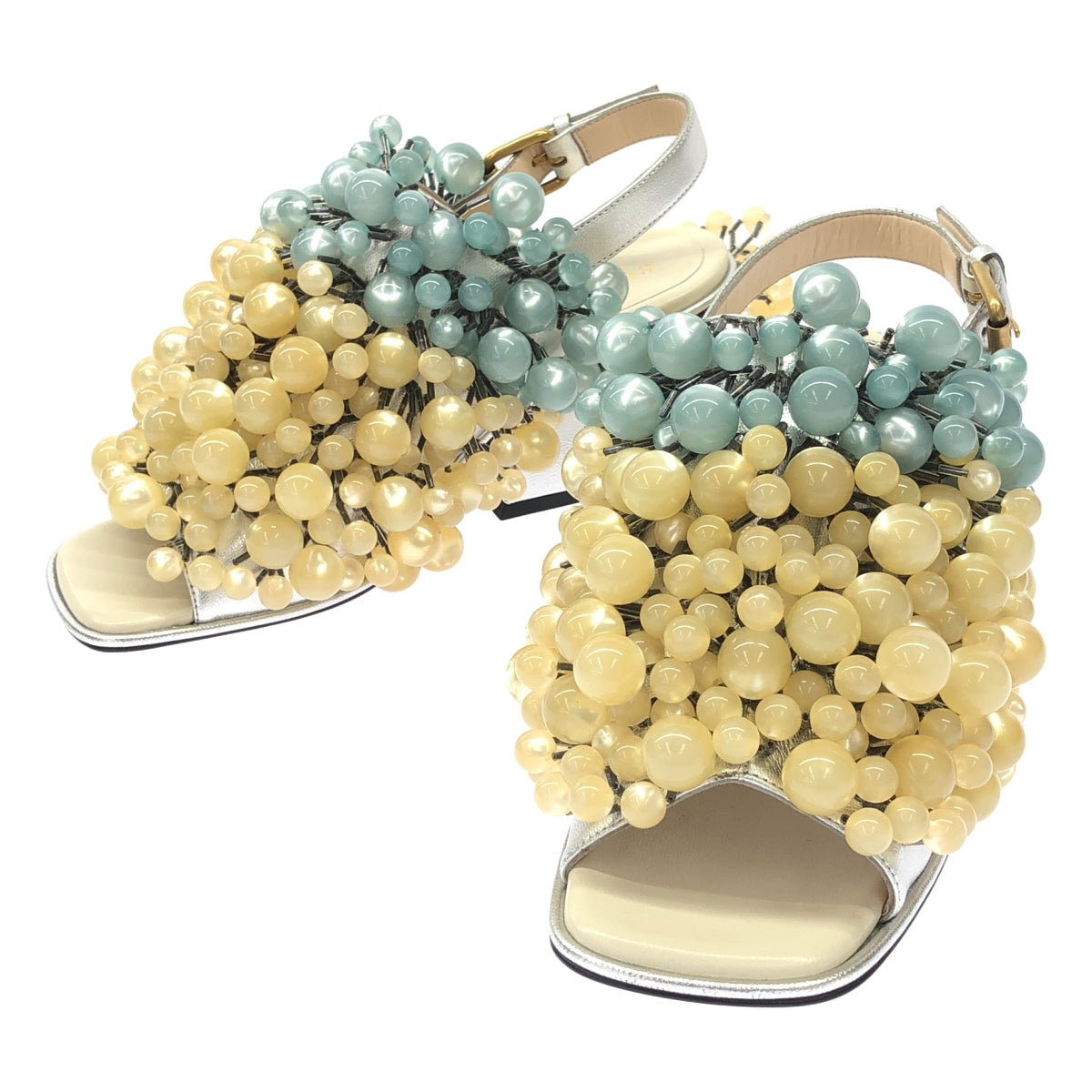 GUCCI / グッチ | ビジュー 装飾 ヒール サンダル | 37 | レディース