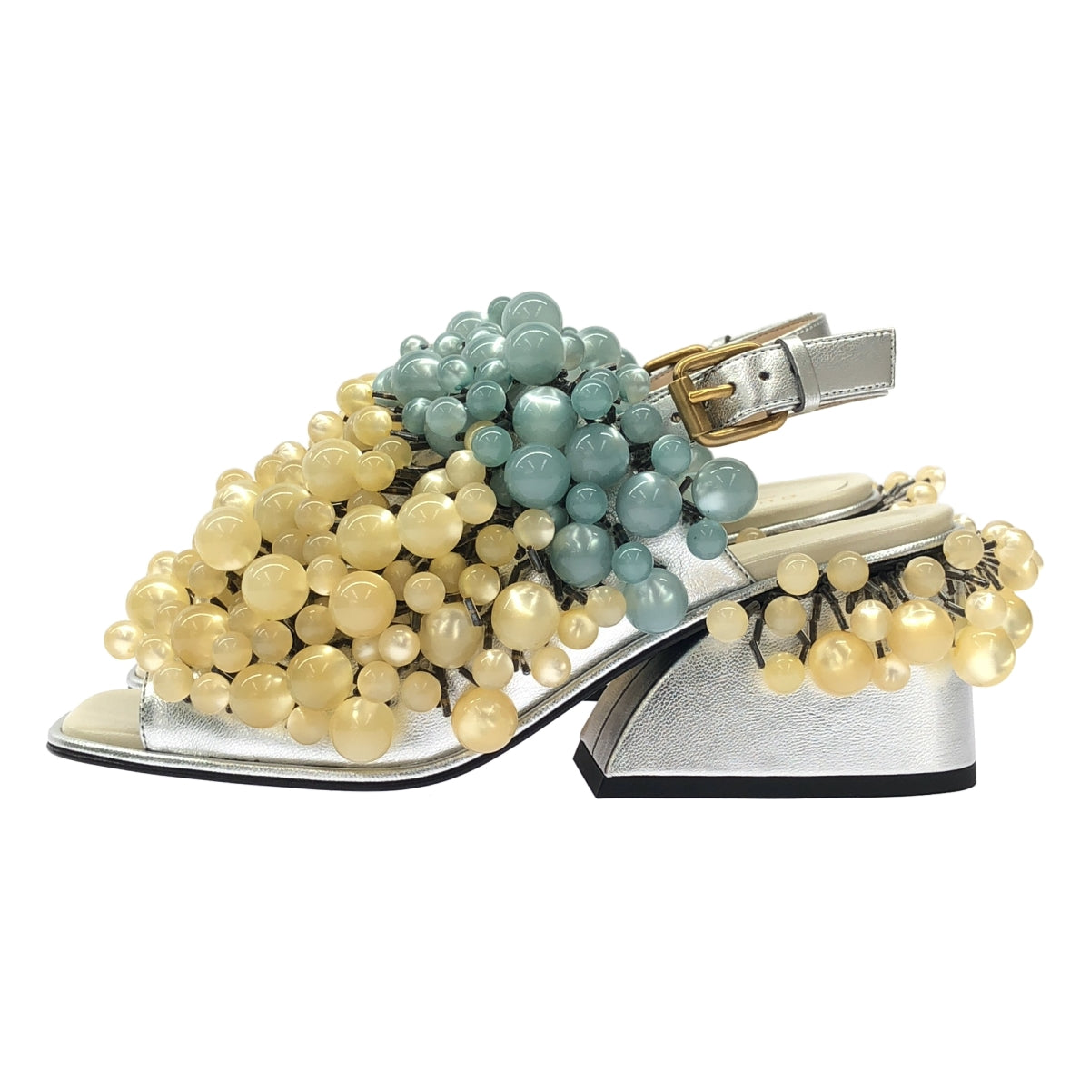 GUCCI / グッチ | ビジュー 装飾 ヒール サンダル | 37 | レディース