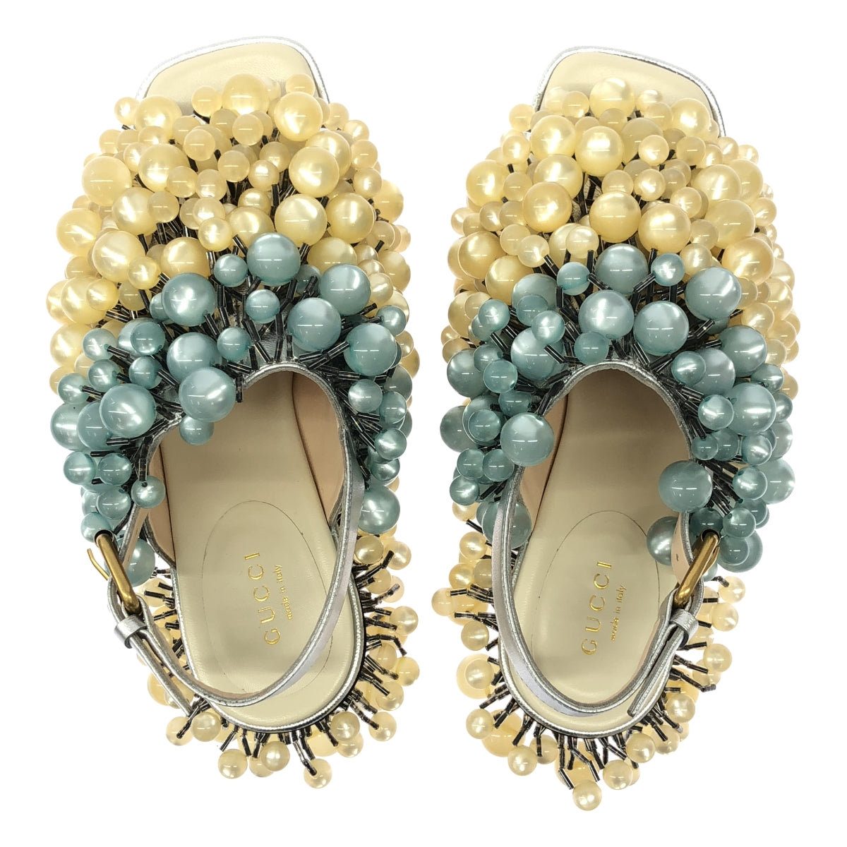 GUCCI / グッチ | ビジュー 装飾 ヒール サンダル | 37 | レディース