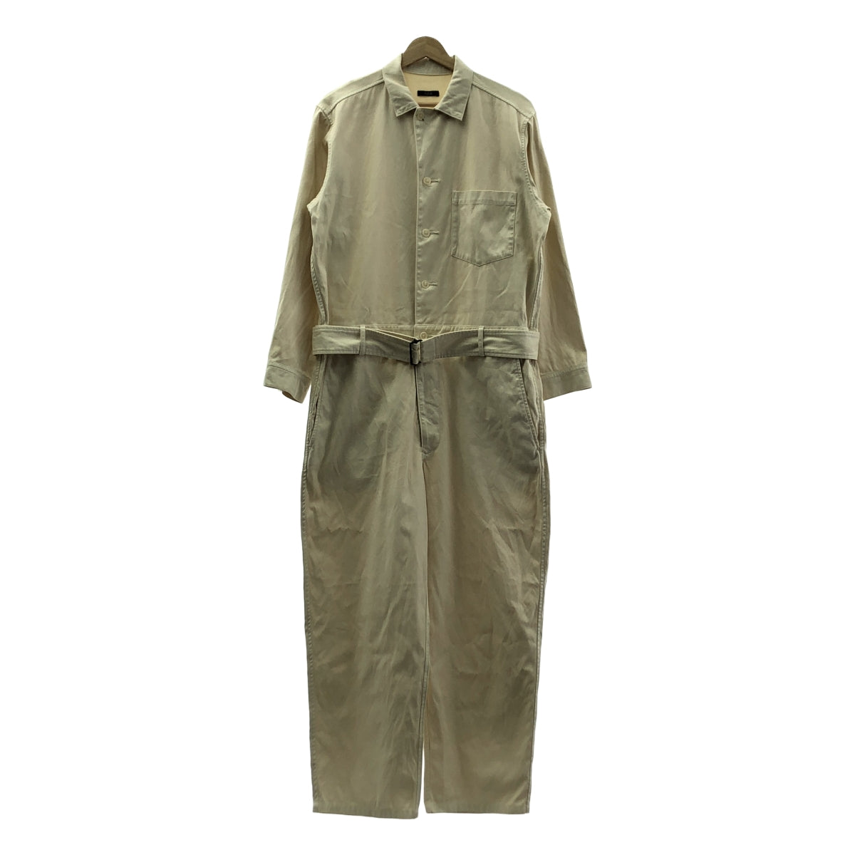 YLEVE / イレーヴ | 2022AW | ORGANIC COTTON DOUBLE CLOTH ALL IN ONE オーガニックコットン ダブルクロス オールインワン ジャンプスーツ | 1 | アイボリー | レディース