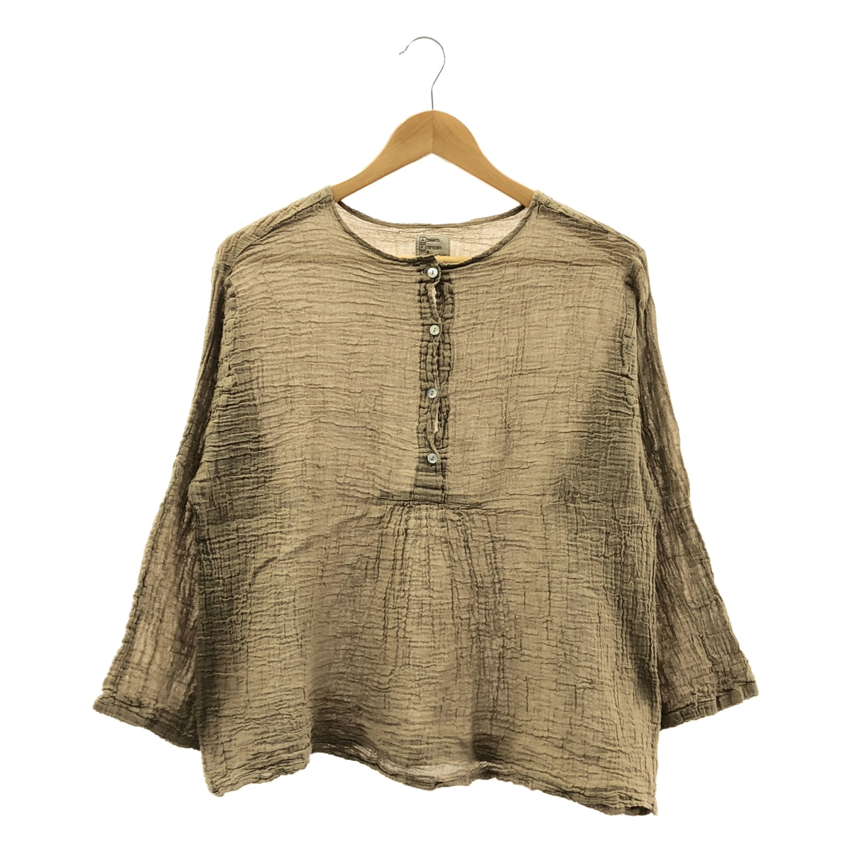 【美品】  IENA / イエナ | 2025AW | LES ATELIERS FRANCAIS DE CONFECTION / ヘンリーネックトップス | F | ベージュ | レディース