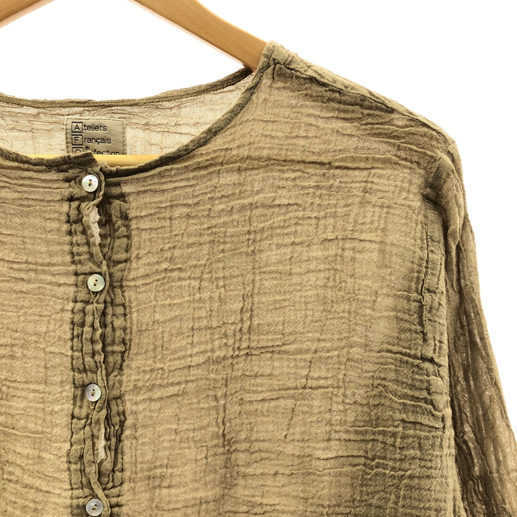 【美品】  IENA / イエナ | 2025AW | LES ATELIERS FRANCAIS DE CONFECTION / ヘンリーネックトップス | F | ベージュ | レディース